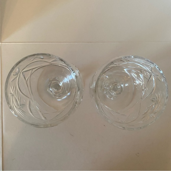 Vintage Hemah Crystal Dessert Wine Glasses Set of 2 Russian Handmade Boho MINT - Picture 6 of 7